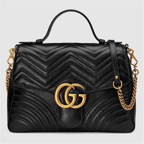 gucci black leather hand bag|gucci handbags women.